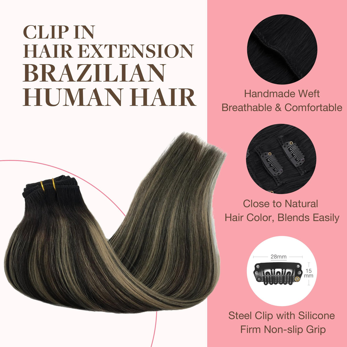 GOO GOO Clip in Hair Extensions displayed in packaging