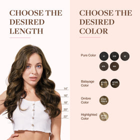 GOO GOO Clip in Hair Extensions displayed in various colours