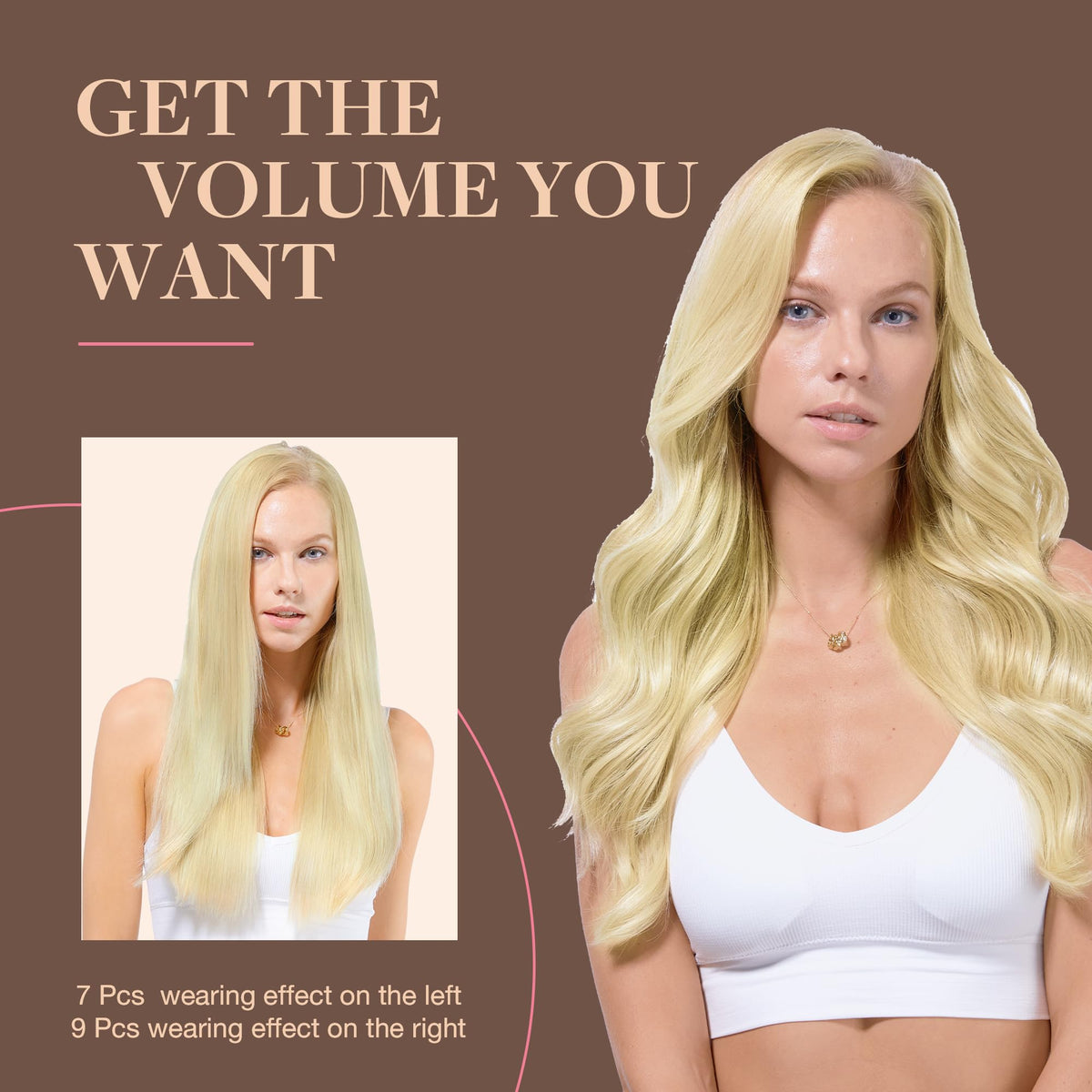 GOO GOO Clip in Hair Extensions displayed on a flat surface