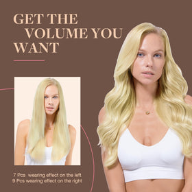 GOO GOO Clip in Hair Extensions displayed on a flat surface