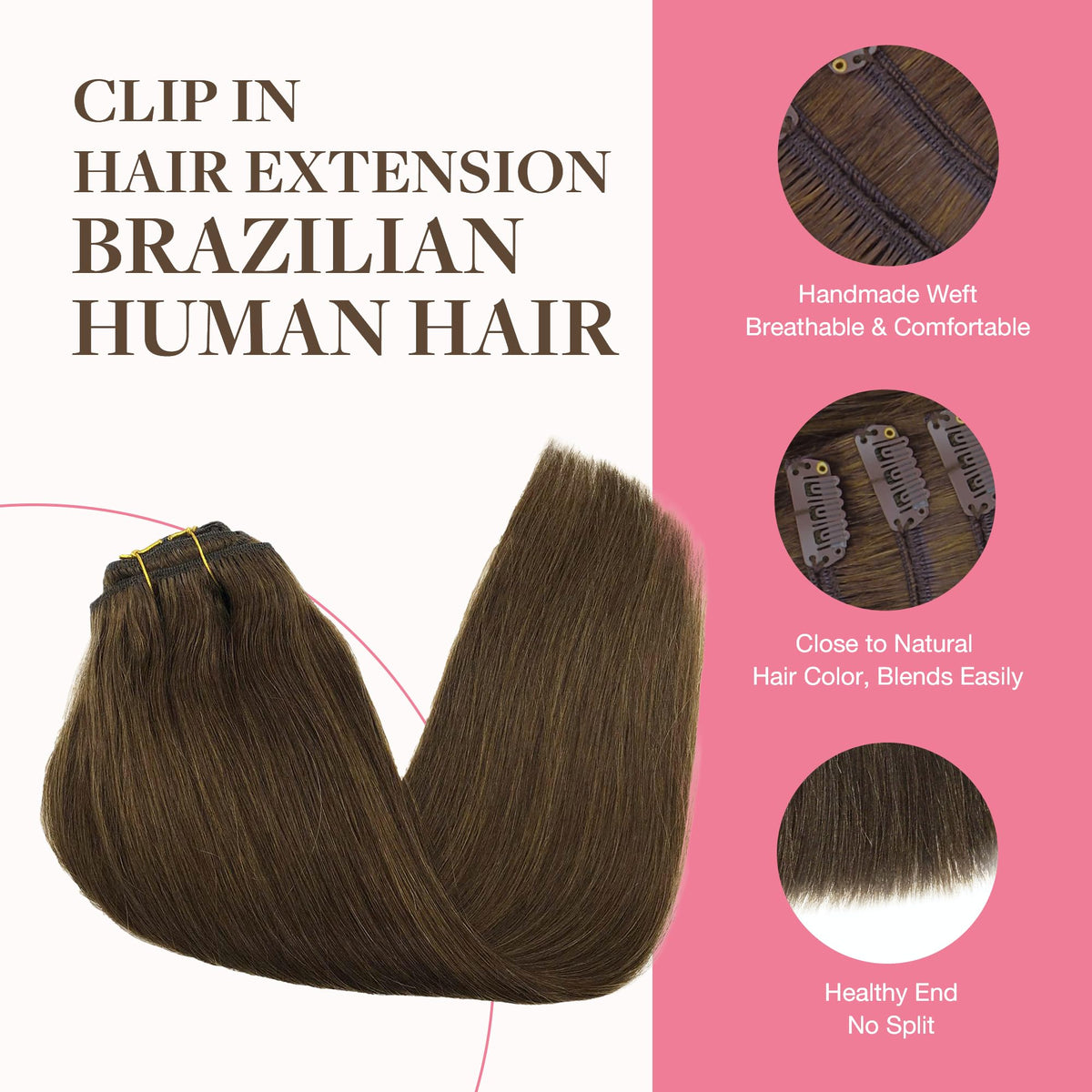 GOO GOO Clip in Hair Extensions displayed on a mannequin