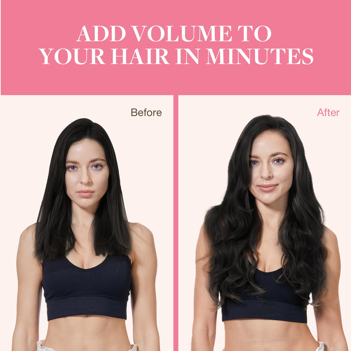 GOO GOO Clip in Hair Extensions displayed on a model