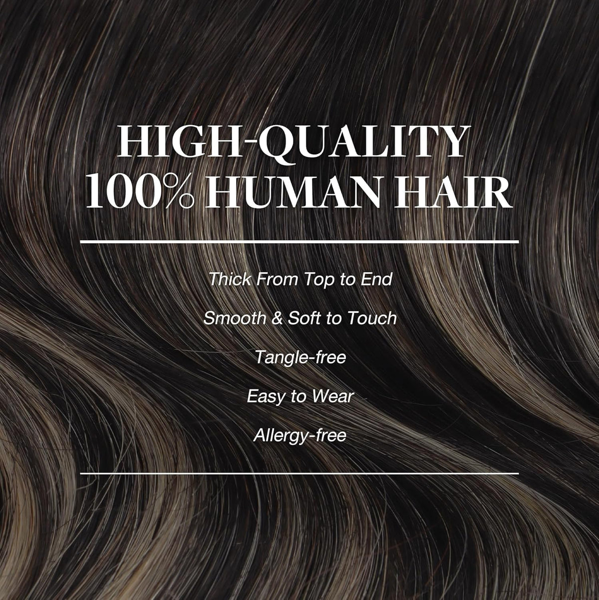 GOO GOO Clip in Hair Extensions displayed with hair care products
