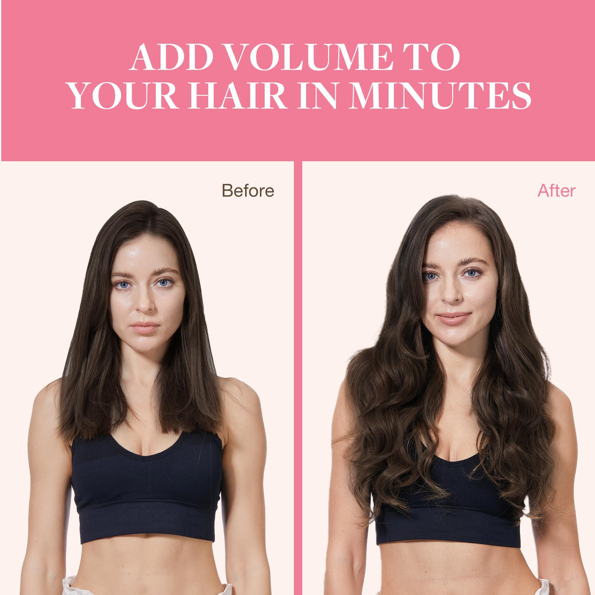 GOO GOO Clip in Hair Extensions displayed with hair care products