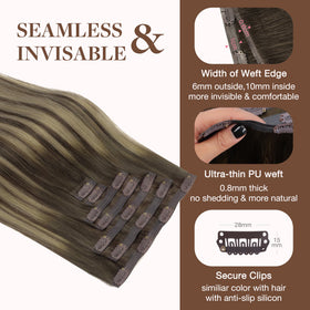 GOO GOO Clip in Hair Extensions displayed with natural light
