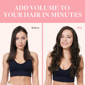 GOO GOO Clip in Hair Extensions displayed with styling tools