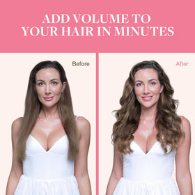 GOO GOO Clip in Hair Extensions displayed with styling tools