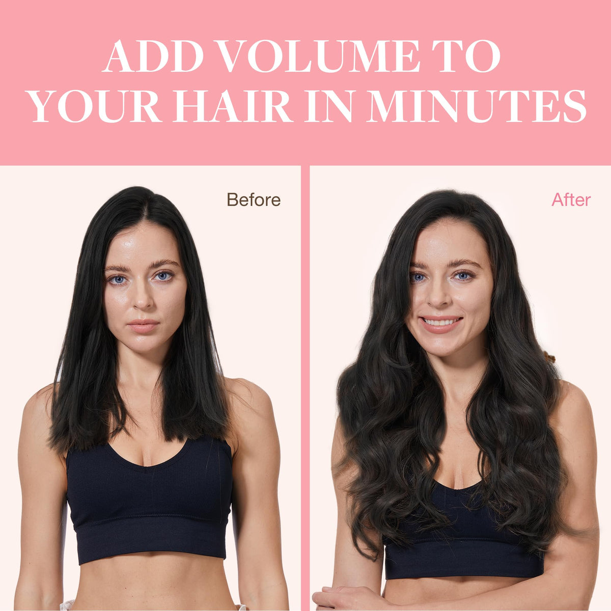 GOO GOO Clip in Hair Extensions in a styling setting