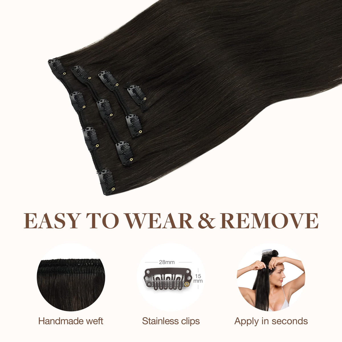 GOO GOO Clip in Hair Extensions in a stylish hairstyle