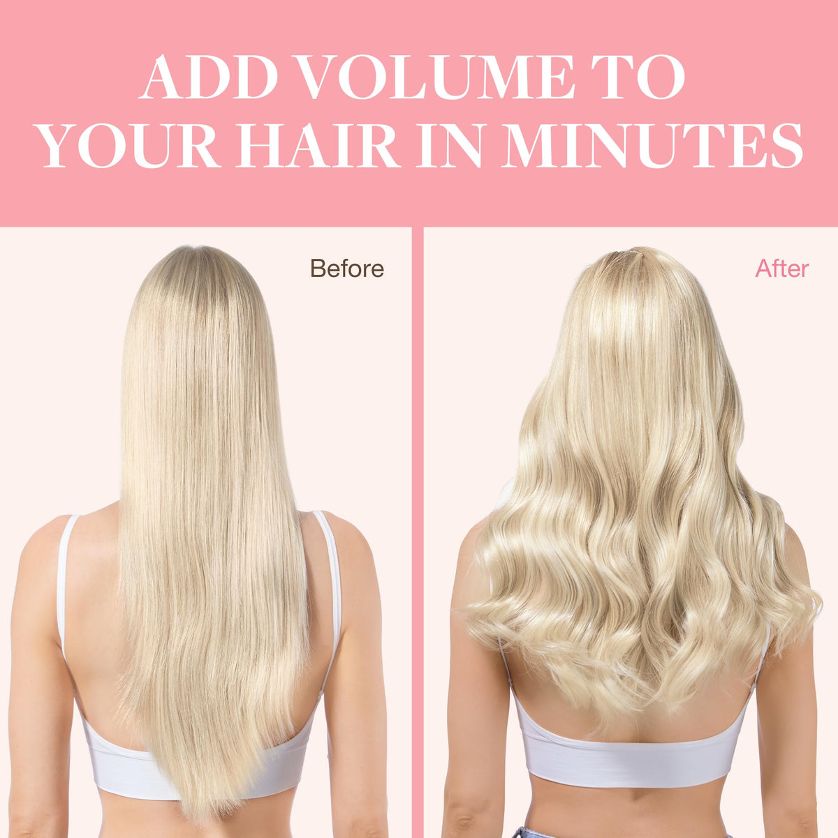 GOO GOO Clip in Hair Extensions in Ash Blonde Highlighted Platinum Blonde