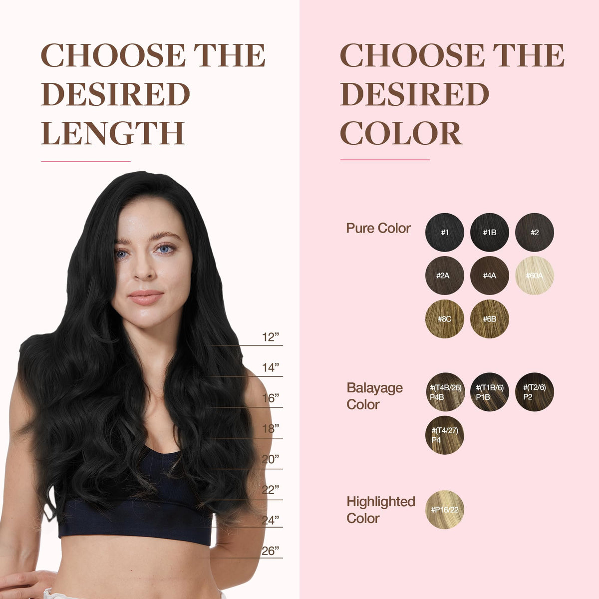 GOO GOO Clip in Hair Extensions in different shades