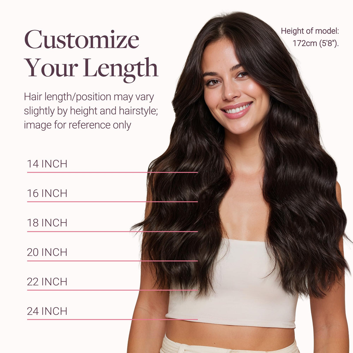 GOO GOO Clip in Hair Extensions in Light Ash Brown on a white background