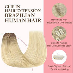 GOO GOO Clip in Hair Extensions in natural light