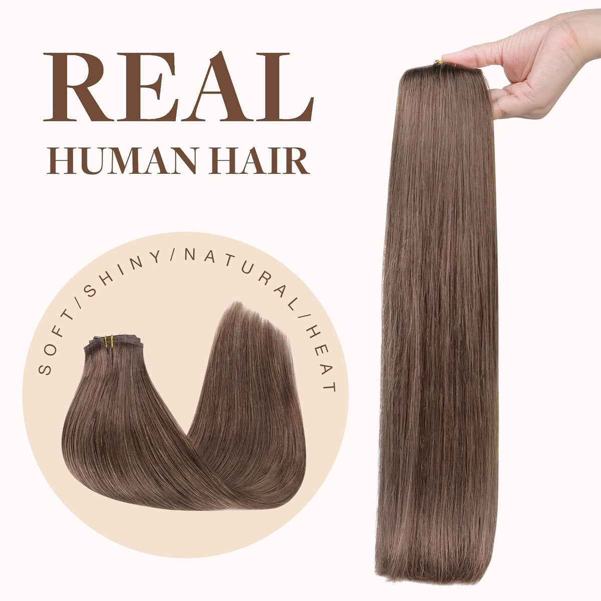 GOO GOO Clip in Hair Extensions in natural light