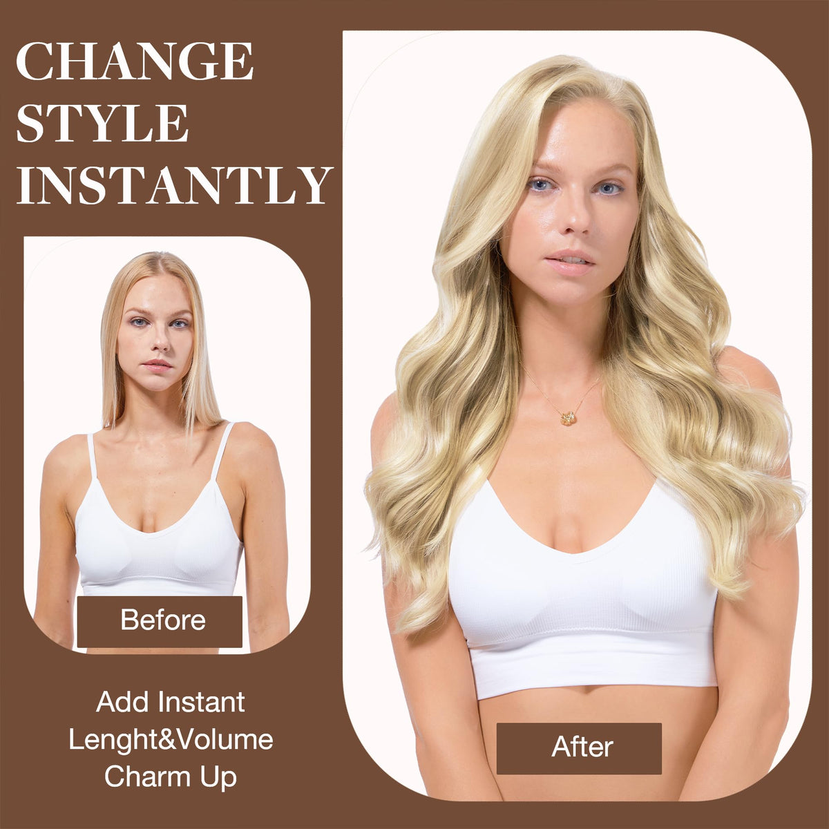 GOO GOO Clip in Hair Extensions in natural light