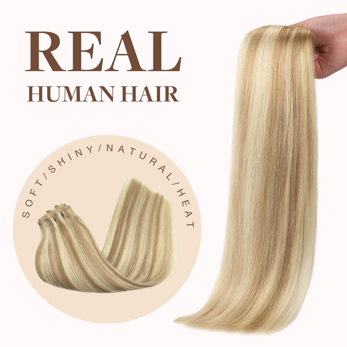 GOO GOO Clip in Hair Extensions in natural light