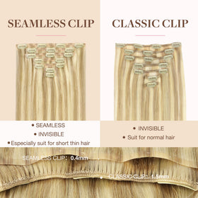 GOO GOO Clip in Hair Extensions in natural light showing colour