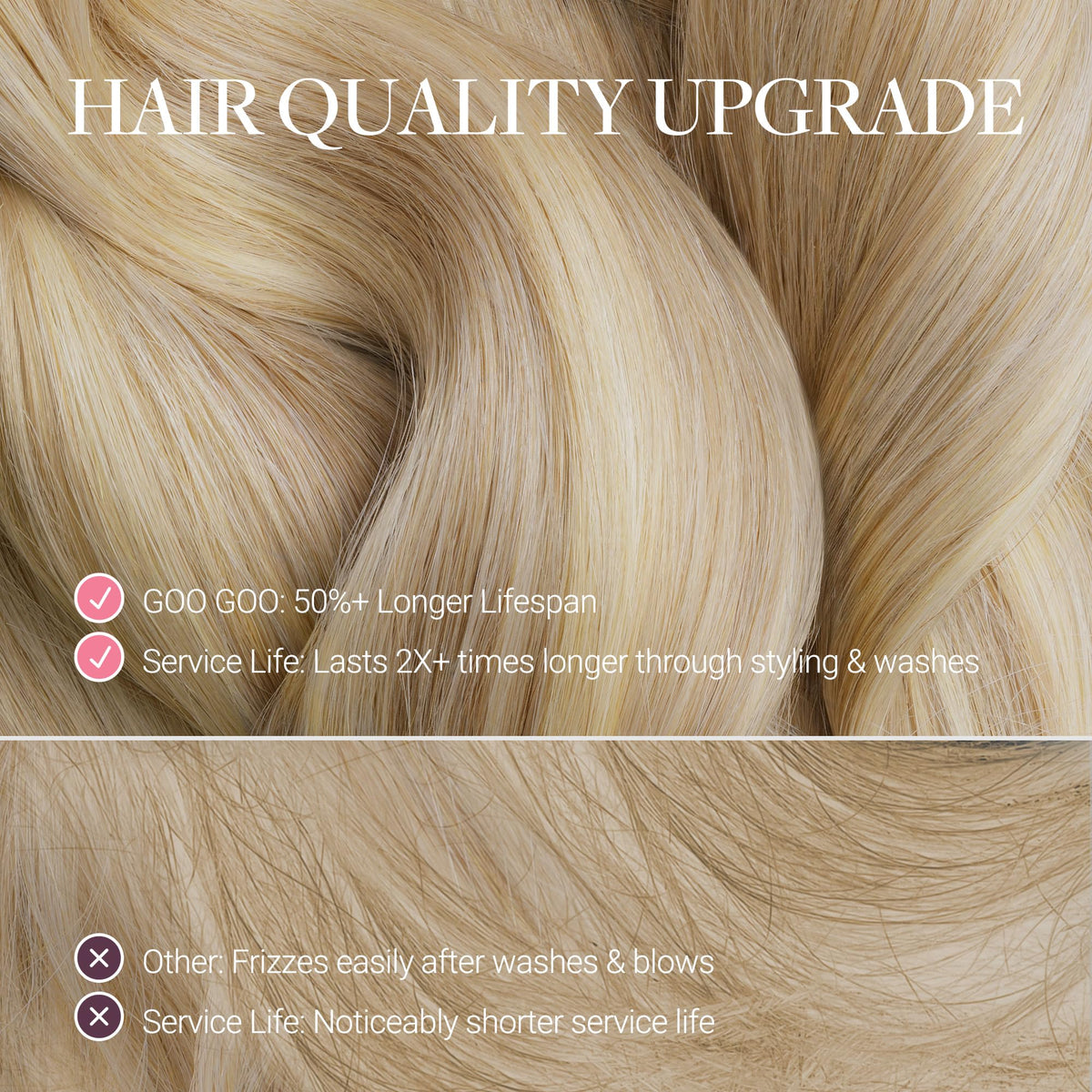GOO GOO Clip in Hair Extensions in packaging
