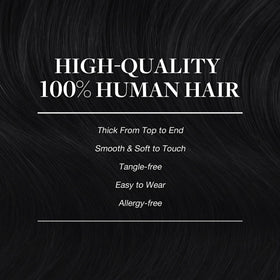 GOO GOO Clip in Hair Extensions Jet Black back view