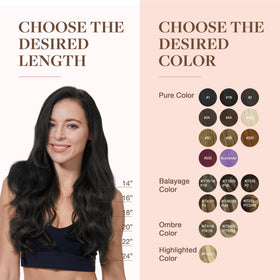GOO GOO Clip in Hair Extensions Jet Black laid flat