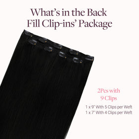 GOO GOO Clip in Hair Extensions Jet Black packaging