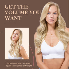 GOO GOO Clip in Hair Extensions laid flat for display
