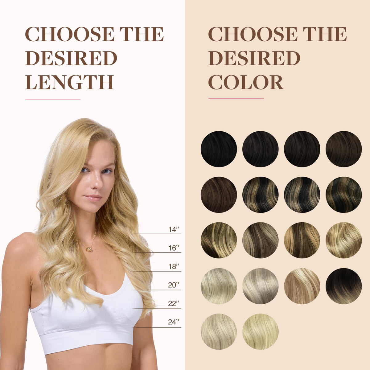 GOO GOO Clip in Hair Extensions laid flat for display