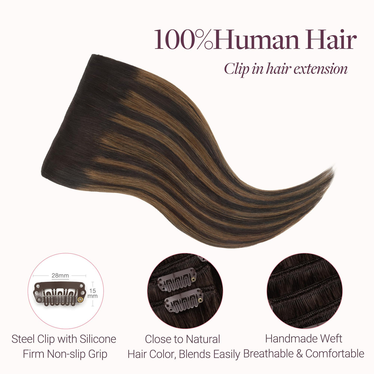 GOO GOO Clip in Hair Extensions lifestyle scene with model