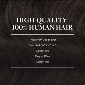 GOO GOO Clip in Hair Extensions Light Brown on model