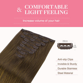 GOO GOO Clip in Hair Extensions on a flat surface