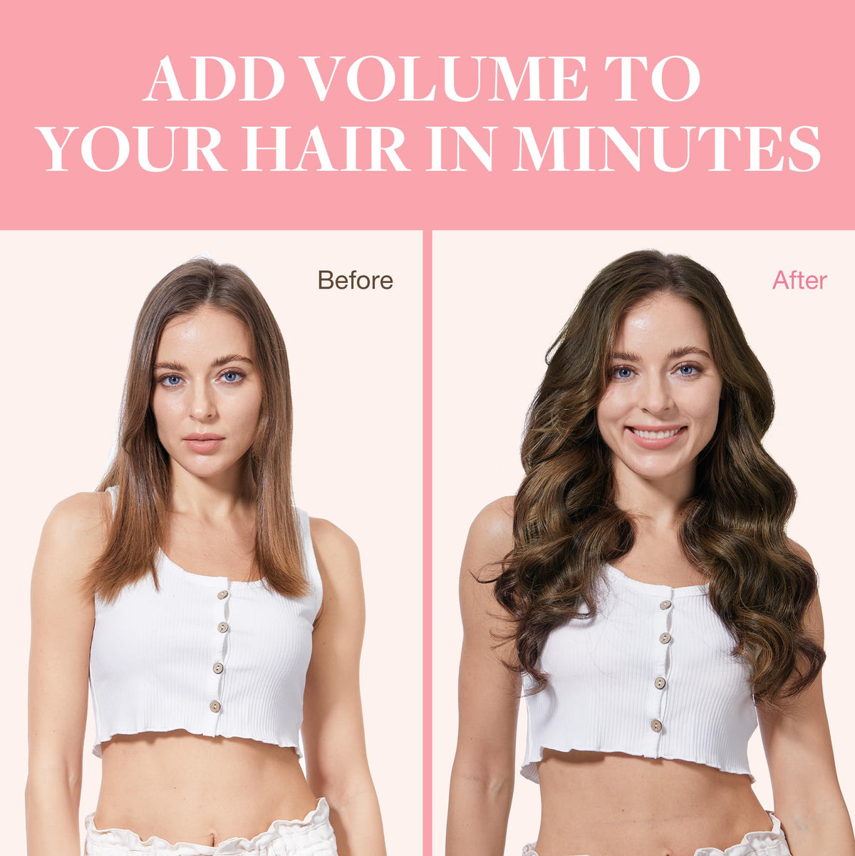 GOO GOO Clip in Hair Extensions on a model
