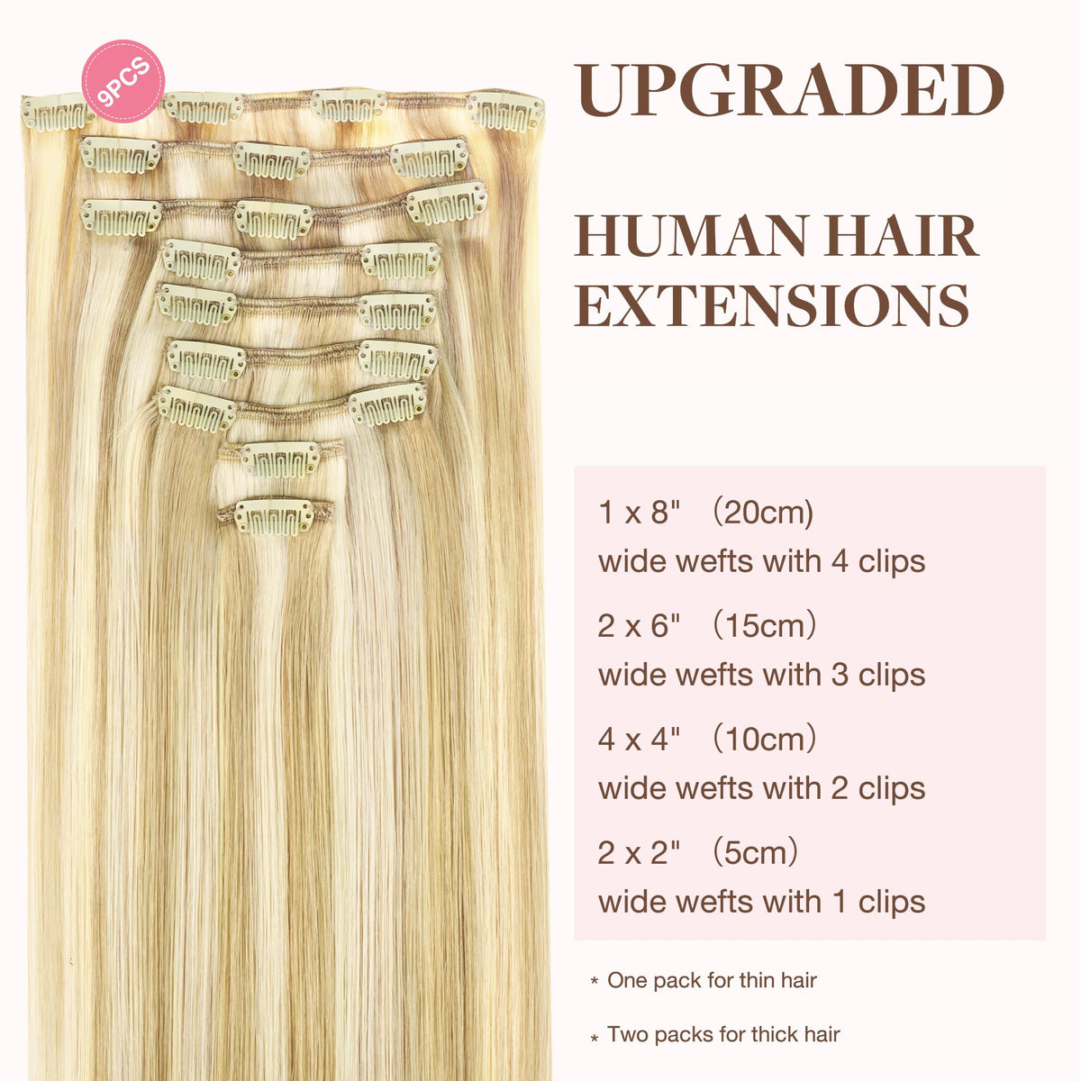 GOO GOO Clip in Hair Extensions packaging