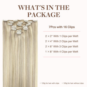 GOO GOO Clip in Hair Extensions packaging