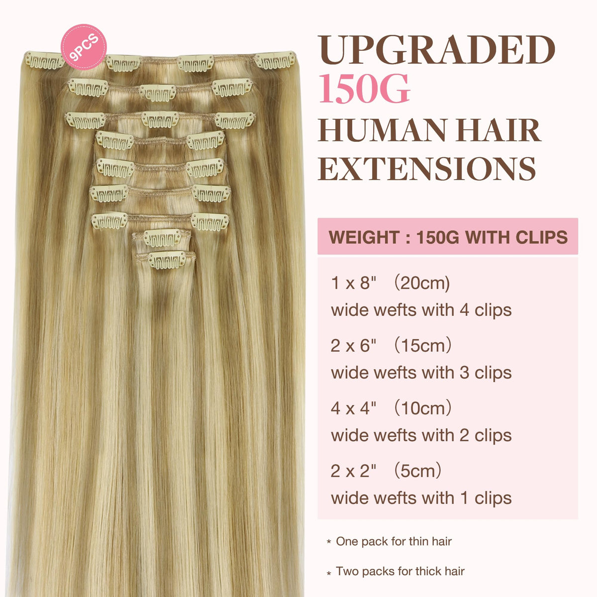 GOO GOO Clip in Hair Extensions packaging