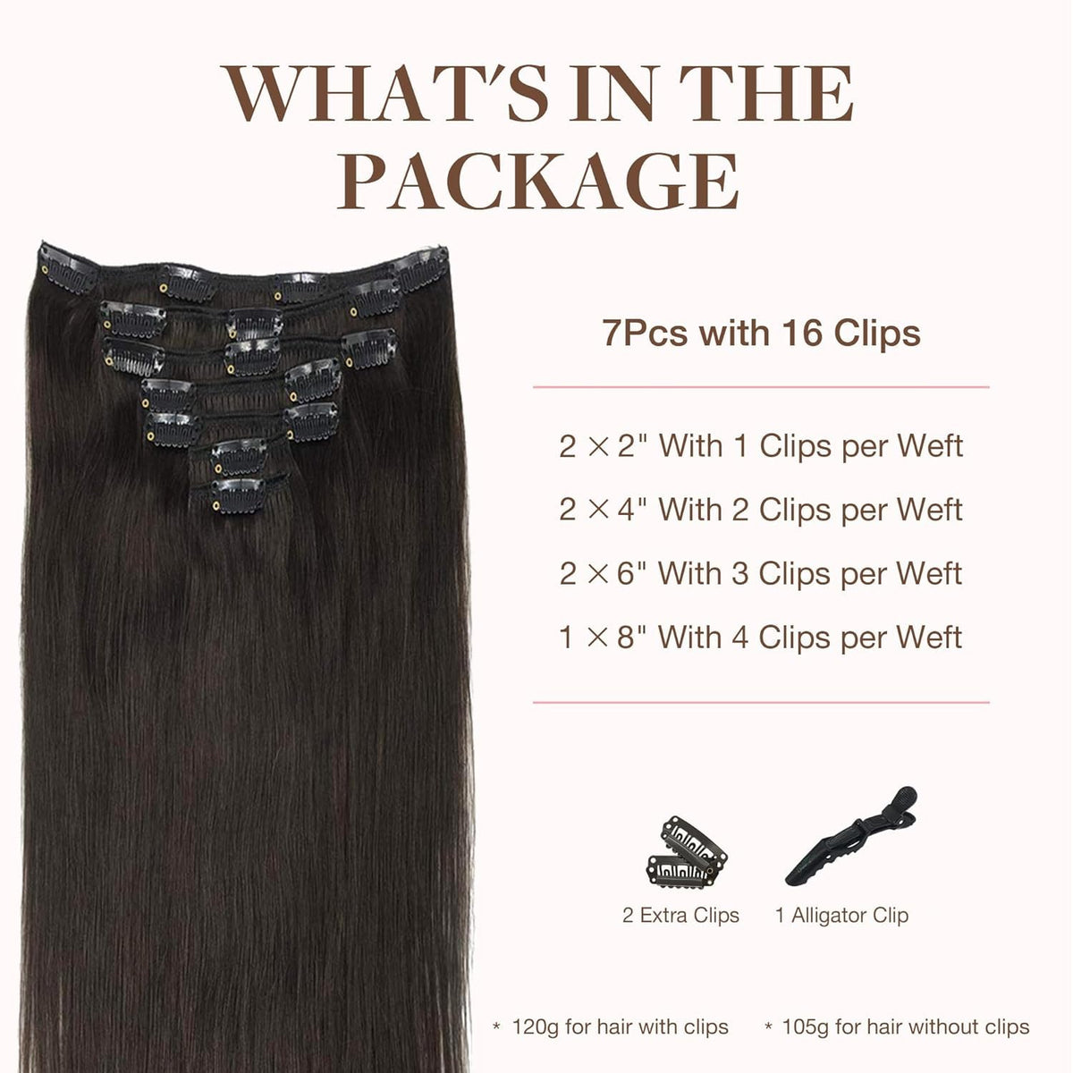 GOO GOO Clip in Hair Extensions packaging
