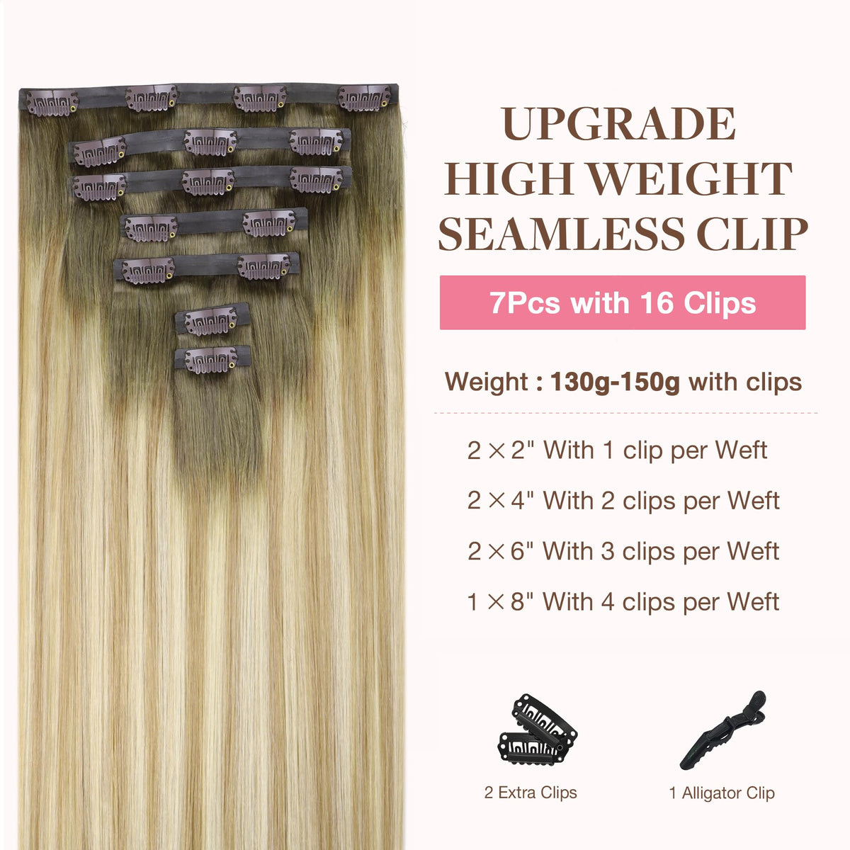 GOO GOO Clip in Hair Extensions packaging
