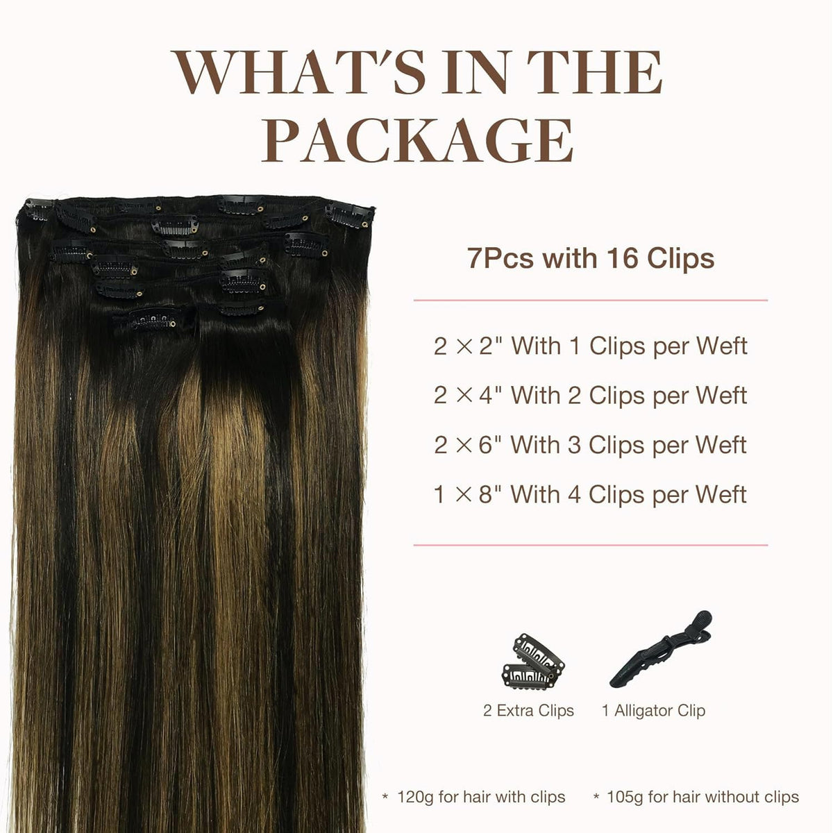 GOO GOO Clip in Hair Extensions packaging