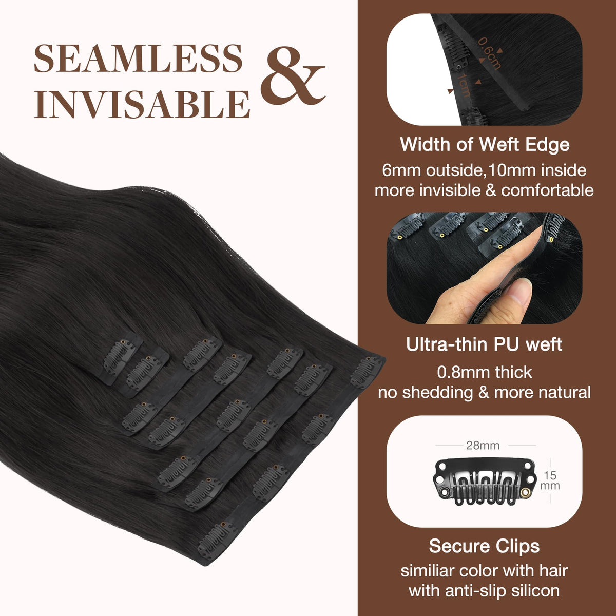 GOO GOO Clip in Hair Extensions packaging