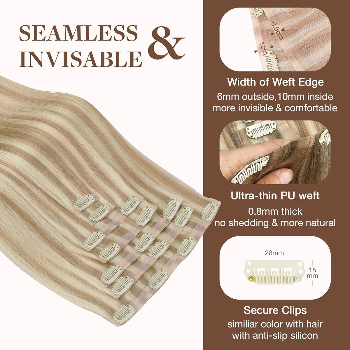 GOO GOO Clip in Hair Extensions packaging