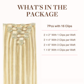GOO GOO Clip in Hair Extensions packaging and accessories