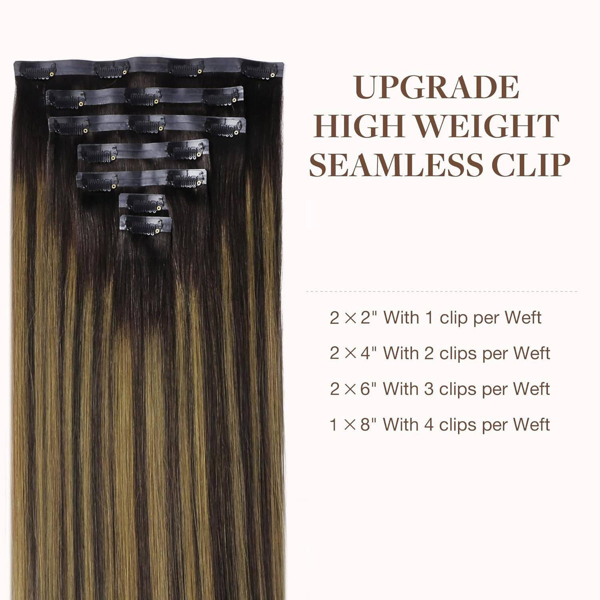 GOO GOO Clip in Hair Extensions packaging and accessories