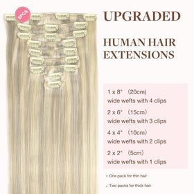 GOO GOO Clip in Hair Extensions packaging and contents