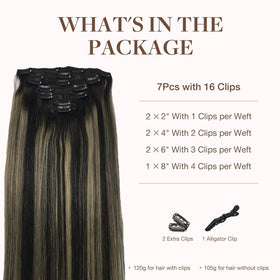 GOO GOO Clip in Hair Extensions packaging front view
