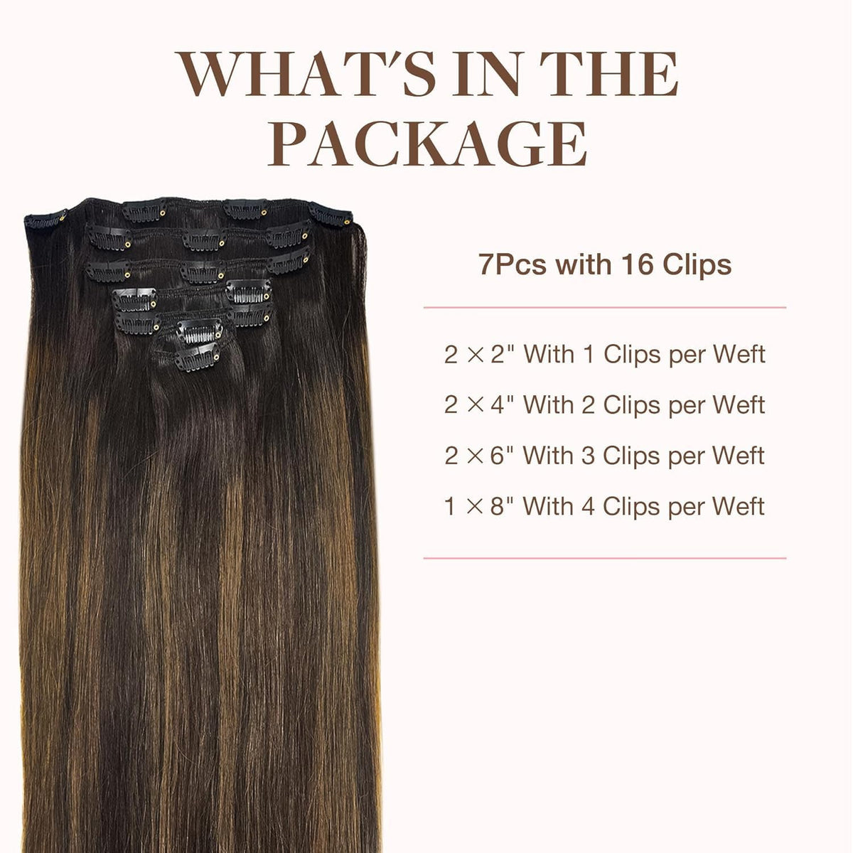 GOO GOO Clip in Hair Extensions packaging front view