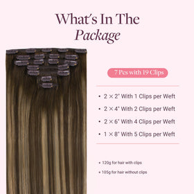 GOO GOO Clip in Hair Extensions packaging side view