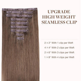 GOO GOO Clip in Hair Extensions packaging with 9 pieces