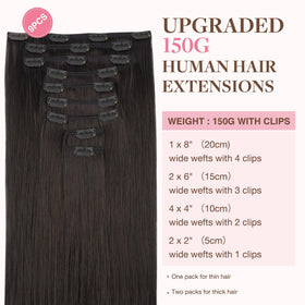 GOO GOO Clip in Hair Extensions packaging with 9 pieces