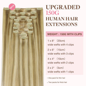 GOO GOO Clip in Hair Extensions packaging with 9 pieces