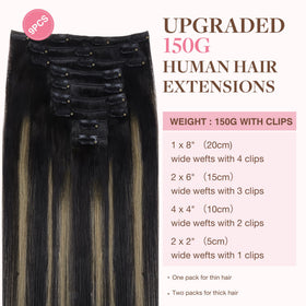 GOO GOO Clip in Hair Extensions packaging with product details