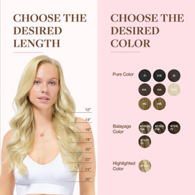 GOO GOO Clip in Hair Extensions showing colour variation